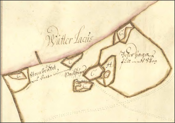 Karte von Wästerlösa, 1636, Ausschnitt