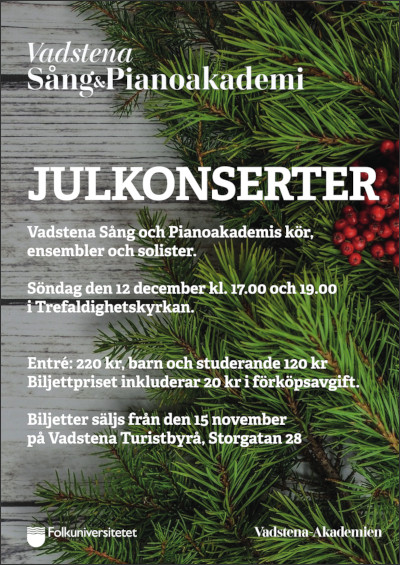 Vadstena Sång & Pianoakademi - Julkonserter