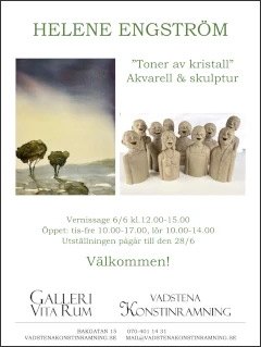 Galleri Vita Rum: Helene Engström - Toner av kristall (Akvarell & skulptur)