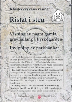 Klosterkyrkanes Vänner: Ristat i sten