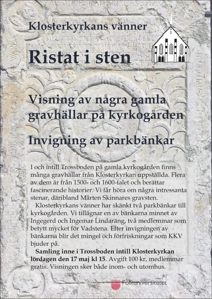 Klosterkyrkanes Vänner: Ristat i sten