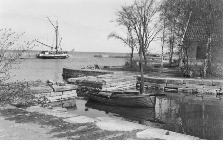 Borghamn, inre hamnen, 1935. Foto: Digitalt museum