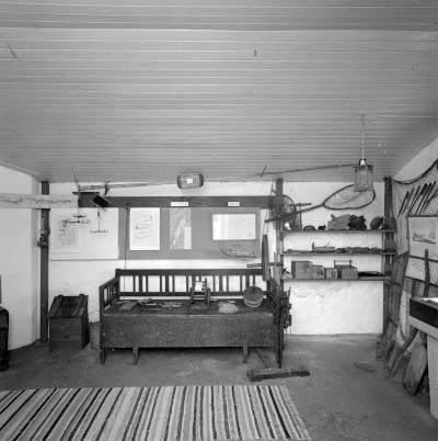 Borghamn's fishing museum, 1973:From Arne Gustafsson's photo archive, Östergötlands Museum