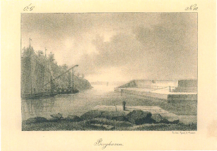 Borghamn - från Sverige framställt i teckningar, G.H. Melin 1838-40