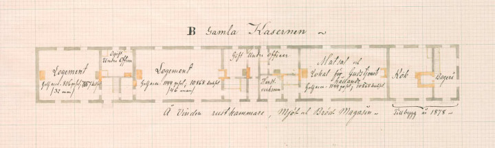 Planlösning: Gamla kasernen, 1880