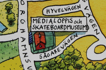 Blå Grinden, Medialoppis, Skateboardmuseum - Foto: Bernd Beckmann
