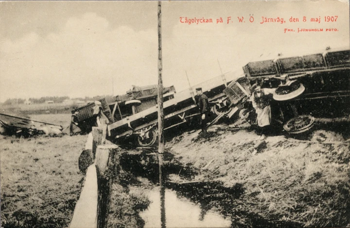 Greetings from Borghamn: Train accident on F.W.Ö. Railway on 8 May 1907