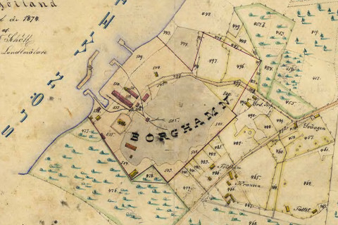 Borghamn auf der Karte von Wästerlösa, 1874