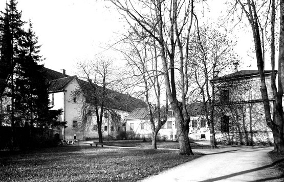 North wing of nunnery with T-buildings. Photo: Föreningen Gamla Vadstena