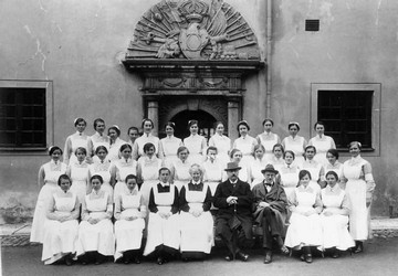 Personal der Frauenabteilung. Foto: Föreningen Gamla Vadstena