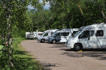 Motorhome campsite at Lilla hamnarmen