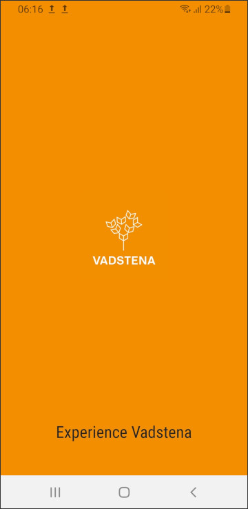 Experience Vadstena webapplication - splashscreen