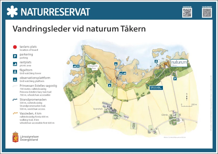 Wanderwege am naturum Tåkern